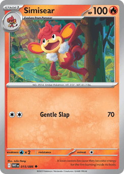 Simisear Pokémon card