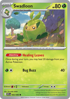 Swadloon Pokémon card