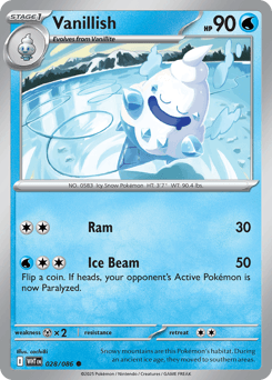 Vanillish Pokémon card