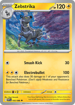 Zebstrika Pokémon card
