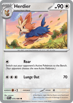 Herdier Pokémon card