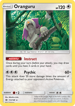 Oranguru 113/149 — Sun & Moon