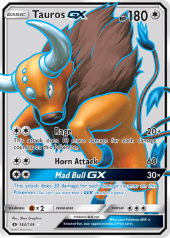 Tauros-GX 144/149 — Sun & Moon