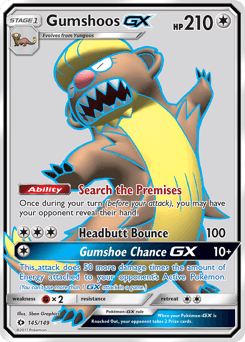 Gumshoos-GX 145/149 — Sun & Moon