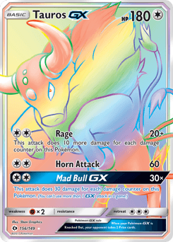 Tauros-GX 156/149 — Sun & Moon