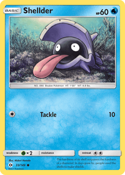 Shellder 33/149 — Sun & Moon