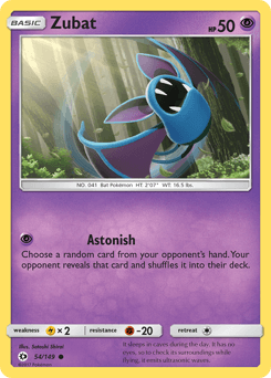 Zubat 54/149 — Sun & Moon