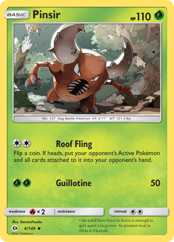Pinsir 6/149 — Sun & Moon