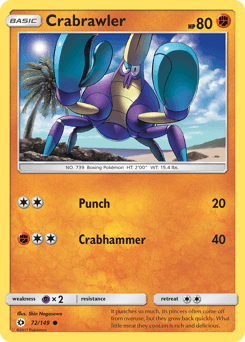 Crabrawler 72/149 — Sun & Moon