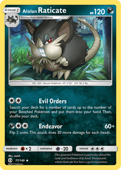 Alolan Raticate 77/149 — Sun & Moon