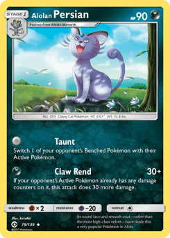 Alolan Persian 79/149 — Sun & Moon