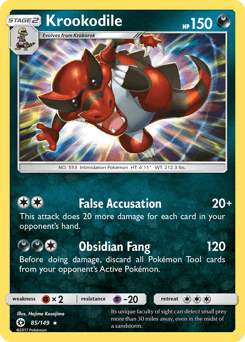 Krookodile 85/149 — Sun & Moon