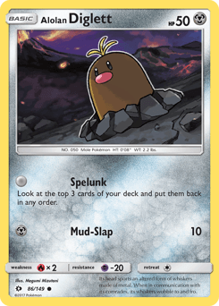 Alolan Diglett 86/149 — Sun & Moon