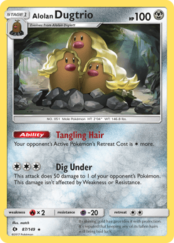 Alolan Dugtrio 87/149 — Sun & Moon