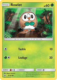 Rowlet 9/149 — Sun & Moon
