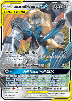 Lucario & Melmetal-GX 120/214 — Unbroken Bonds
