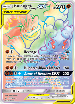 Marshadow & Machamp-GX 221/214 — Unbroken Bonds