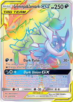 Greninja & Zoroark-GX 222/214 — Unbroken Bonds