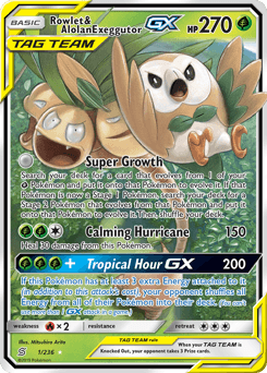 Rowlet & Alolan Exeggutor-GX 1/236 — Unified Minds
