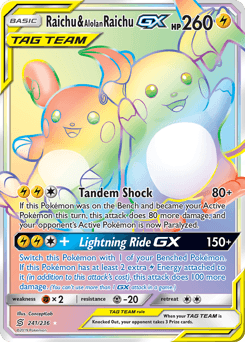 Raichu & Alolan Raichu-GX 241/236 — Unified Minds