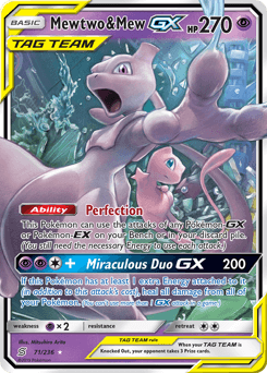 Mewtwo & Mew-GX 71/236 — Unified Minds