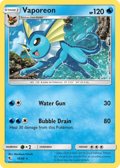 Vaporeon 18/68 — Hidden Fates
