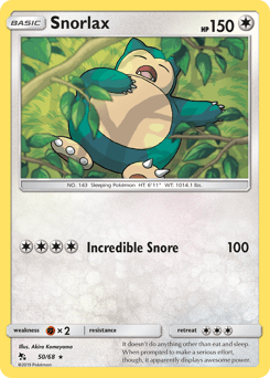 Snorlax 50/68 — Hidden Fates