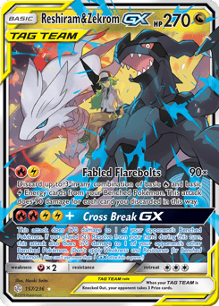 Reshiram & Zekrom-GX 157/236 — Cosmic Eclipse