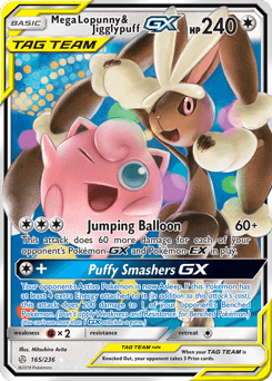 Mega Lopunny & Jigglypuff-GX 165/236 — Cosmic Eclipse