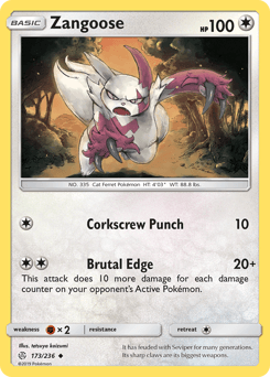 Zangoose 173/236 — Cosmic Eclipse