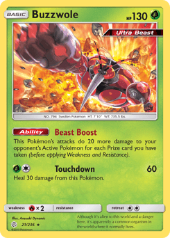 Buzzwole Pokémon card