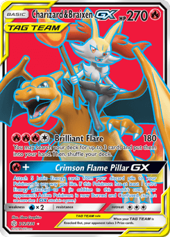 Charizard & Braixen-GX 212/236 — Cosmic Eclipse
