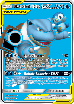 Blastoise & Piplup-GX 214/236 — Cosmic Eclipse