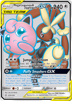 Mega Lopunny & Jigglypuff-GX 225/236 — Cosmic Eclipse