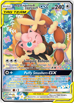 Mega Lopunny & Jigglypuff-GX 226/236 — Cosmic Eclipse