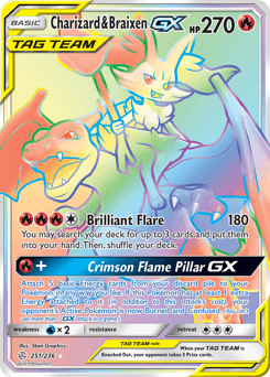 Charizard & Braixen-GX 251/236 — Cosmic Eclipse