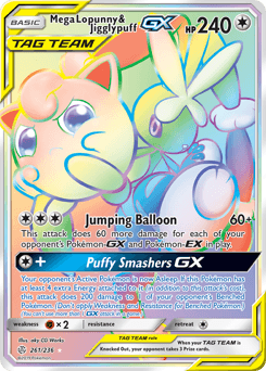 Mega Lopunny & Jigglypuff-GX 261/236 — Cosmic Eclipse