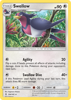 Swellow 104/145 — Guardians Rising
