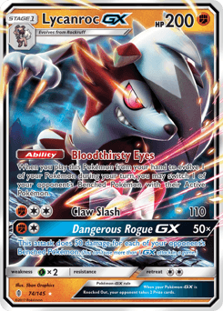 Lycanroc-GX 74/145 — Guardians Rising