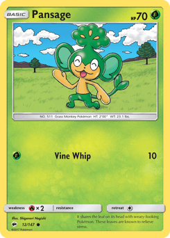 Pansage 12/147 — Burning Shadows