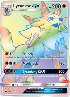 Lycanroc-GX 155/147 — Burning Shadows