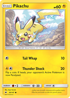 Pikachu 40/147 — Burning Shadows