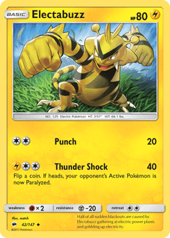 Electabuzz 42/147 — Burning Shadows