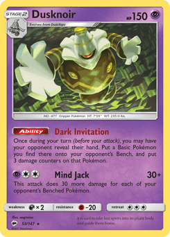 Dusknoir 53/147 — Burning Shadows
