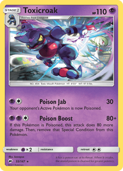 Toxicroak 55/147 — Burning Shadows