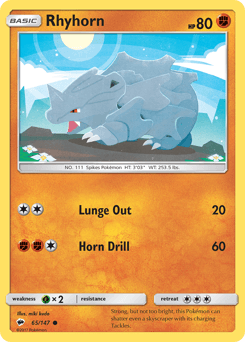 Rhyhorn 65/147 — Burning Shadows