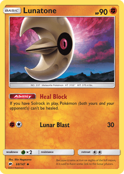 Lunatone 68/147 — Burning Shadows