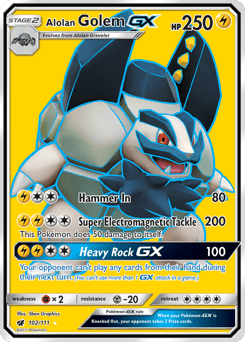 Alolan Golem-GX 102/111 — Crimson Invasion