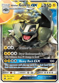 Alolan Golem-GX 34/111 — Crimson Invasion