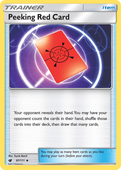 Peeking Red Card 97/111 — Crimson Invasion
